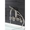 Kingston Brass Wall Mount Clawfoot Tub Faucet, Brushed Nickel AE8458RX - alternate 4