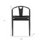 Homeroots Black Solid Wood Open Back Dining Side Chair 653940 - alternate 8