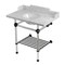 Kingston Brass 36-Inch Carrara Marble Console Sink with Acrylic Legs and Shelf, 8-Inch, 3-Hole LMS36MAB5 - alternate 1