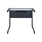 Homeroots 33" Clear and Black Glass and Stainless Steel Writing Desk 524927 - alternate 12