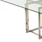 Homeroots 59" Clear And Gold Square Glass And Metal Trestle Base Dining Table 555147 - alternate 5