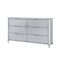 Homeroots 63" Silver Wood Six Drawer Double Dresser 633704 - alternate 14