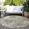 Homeroots 8' Round Green Round Abstract Washable Non Skid Indoor Outdoor Area Rug 564229 - alternate 9