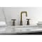 Kingston Brass Widespread Bathroom Faucet with Knurled Handle and Push Pop-Up Drain, Antique Brass KS1413RKZ - alternate 6