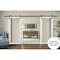 Sartodoors Sturdy Double Barn Door with Clear Glass, Lucia 2566 White Silk and Aluminum Strips, 13FT Rail Han LUCIA2566DB-WS-36 x 96 - alternate 6