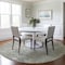 Homeroots 8' Linen Round Abstract Washable Indoor Outdoor Area Rug 608240 - alternate 7