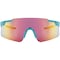 Ironwear Scratch Resistant UV Blocking Safety Glasses with Curved Lens, Teal, Red Mirror 3595-T-RM - alternate 1