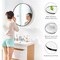 Simple Deluxe Black 30 Inch Large Circle Mirror, Black Circle Mirror Metal Frame, Round Wall Mounted Mirrors for 3A88MIROY30BLK01 - alternate 7