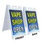 Signmission Vape Shop Open, A-Frame & 2 Decals Installed, Heavy-Duty Plastic Frame SBHD-D-2436-Vape Shop Open - alternate 3