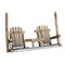 Homeroots 71" X 24" X 49"  Natural Wood Tete-A-Tete Porch Swing 370281 - alternate 3