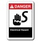 Signmission 10 in Height, Plastic, ANSI-710DS Electrical Hazard, ANSI-710DS Electrical Hazard ANSI-710DS Electrical Hazard - alternate 6