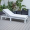 Leisuremod Chelsea Modern Outdoor White Chaise Lounge Chair With Light Grey Cushions CLW-77LGR - alternate 9