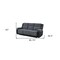 Homeroots 86" Black And Gray Fabric Reclining USB Sofa With Toss Pillow 559211 - alternate 6