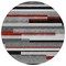 Homeroots 8' Gray Black And Red Round Striped Washable Indoor Outdoor Area Rug 613274 - alternate 7