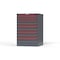 Strong Hold 10 drawer cabinet - (3x 2ft, 6x 3ft, 1x 4ft) - Red accents - Keyed Alike S3044-PPAAS-1002DS - alternate 3