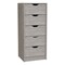 Homeroots 18" Gray Five Drawer Standard Chest 552267 - alternate 7