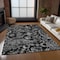 Homeroots 3' X 5' Black Gray And Charcoal Paisley Washable Indoor Outdoor Area Rug 588630 - alternate 5