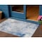 Homeroots 3' X 5' Denim Blue Gray And Ivory Abstract Washable Indoor Outdoor Area Rug 618082 - alternate 1