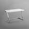 Homeroots 47" White and Silver Wood and Stainless Steel Sled Writing Desk 543754 - alternate 6