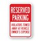 Signmission Reserved Parking Violators Towed Away At Vehicle Heavy-Gauge Aluminum, 18" x 24", A-1824-24778 A-1824-24778 - alternate 1