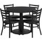 Flash Furniture Round Laminate Table, Laminate Top, Wood Grain RSRB1029-GG - alternate 1