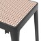 Leisuremod Tresse Stackable Plastic Square Dining Stool with Wicker Seat, Black TS12BL - alternate 6