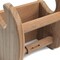 Homeroots Traditional Solid Teak Magazine and Toilet Paper Holder 475860 - alternate 4