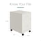 Space Solutions 14.25 in W 2 Drawer Mobile Vertical File Cabinet W/ Accessory Drawer, Pearl White 25709 - alternate 13
