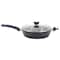 Oster Hawke 3.9 Quart Ceramic Nonstick Aluminum Saute Pan with Lid in Dark Blue 139142.02 - alternate 1
