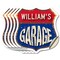 Signmission William's Garage, 4 inch X 4 inch, Vinyl Decal, 5PK SHI-D-5PACK-4-383-WILLIAM - alternate 1