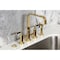 Kingston Brass Bridge Kitchen Faucet with Brass Sprayer, Polished Brass KS8252CKLBS - alternate 6