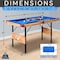 Serenelife 4.5ft Folding Pool Table, 55in Portable Foldable Billiards Game Table for Kids and Adults with, Blue SLPTB56 - alternate 4