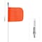 Safetywhips Warning Whip Heavy Duty Whip with Flag, White Whip, Orange Flag, 72 Length SW06QD-M - alternate 1