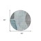 Homeroots 8' Teal Blue Aqua And Gray Round Abstract Washable Indoor Outdoor Area Rug 582034 - alternate 6