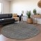 Homeroots 8' Charcoal And Gray Round Abstract Washable Indoor Outdoor Area Rug 594925 - alternate 7
