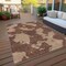 Homeroots 3' X 5' Brown And Beige Abstract Washable Indoor Outdoor Area Rug 614515 - alternate 4