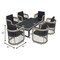 Leisuremod Klyra 7-Pc Aluminum Dining Set - Weather-Resistant Table & 6 Chairs with Cushions, 7PK KDS70-24GR6 - alternate 8