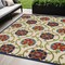Homeroots 5' X 8' Navy Blue Beige Green Blue And Red Floral Indoor Outdoor Area Rug 546777 - alternate 9