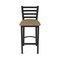 Holland Bar Stool Co 30" Stationary Bar Stool, Black Wrinkle, Rein Thatch Seat 40030BW026 - alternate 5