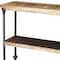 Homeroots 62" Brown Iron and Wood Three Tier Bookcase 389553 - alternate 8