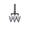 Yard Butler Rotary Hand Cultivator Steel Steel Handle Black RC-3 - alternate 8