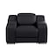 Homeroots 41" Black Italian Leather Wall Hugger Recliner With USB 634538 - alternate 8