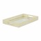 Homeroots 16in White Gold Rectangular Wood Handmade Tray With Handles 483294 - alternate 6