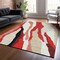 Homeroots 5' X 8' Red Black And Beige Abstract Washable Indoor Outdoor Area Rug 600997 - alternate 5