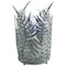Homeroots 11" Green And Gold Distressed Botanical Leaf Metal Tabletop Hurricane Candle Holder 608515 - alternate 1