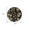 Homeroots 8' Black And Gold Round Floral Washable Indoor Outdoor Area Rug 599996 - alternate 7