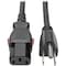 Eaton Tripp Lite Series Computer Power Cord, NEMA 5-15P to Locking C13 - 10A, 125V, 18 AWG, 6 ft. P006-L06 - alternate 1