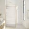 Anzzi Welle 74x34in Framed Fixed Shower Screen Door, Brushed Gold with 5/16in 8mm Tempered Fluted Glass SD-AZ22-01BG-FL - alternate 1