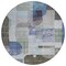 Homeroots 8' Blue Gray And Charcoal Round Abstract Washable Indoor Outdoor Area Rug 604374 - alternate 7
