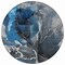 Homeroots 8' Round Ivory Blue and Gray Round Abstract Washable Non Skid Indoor Outdoor Area Rug 559429 - alternate 9